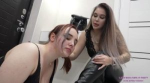 Licking Girls Feet - NICOLE - I hate you, stupid! - Very hard slapping and humiliation!